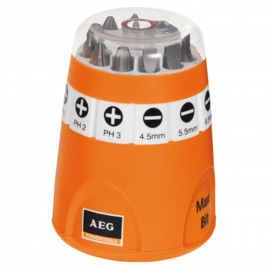 Набор Maxi-Bit (10 предметов, 25 мм, Sl/Ph/Pz) AEG 4932399493
