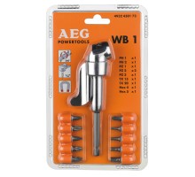 Угловая насадка для шуруповерта с 10-ю битами AEG Single WB1 4932430173