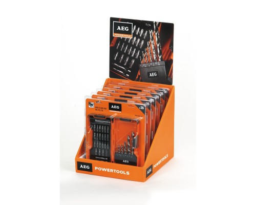 Набор сверл по металлу HSS-G (DIN 338) и бит для шурупов AEG Single Power Set HSS-G & Screwdriving Bits (35pcs) AEG 4932352249