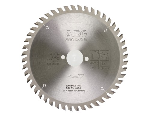 Диск пильный по дереву (190x30 мм, 48Z) AEG 4932430470