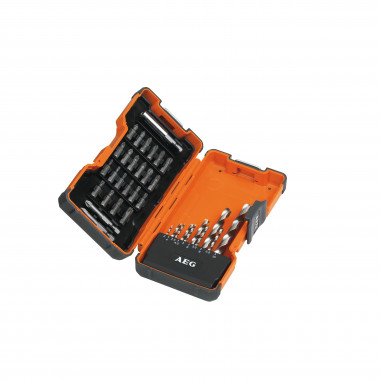 Набор сверл по металлу HSS-G (DIN 338) и бит для шурупов AEG Single Power Set HSS-G & Screwdriving Bits (35pcs) AEG 4932352249