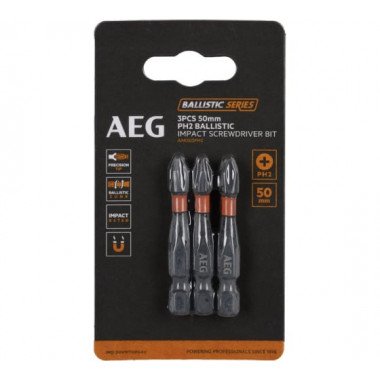 Биты ударные 3 шт. PH2х50 мм AEG AAK503PH2 4932479181