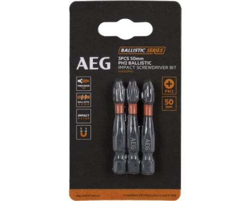 Биты ударные 3 шт. PH2х50 мм AEG AAK503PH2 4932479181