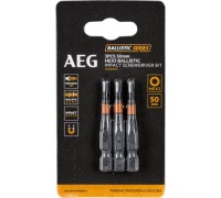 Биты ударные 3 шт. HEx3х50 мм AEG AAK503H3 4932479191