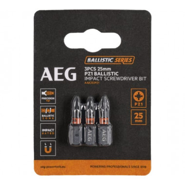 Биты ударные 3 шт. PZ1х25 мм AEG AAK253PZ1 4932479170