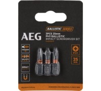 Биты ударные 3 шт. PH1х25 мм AEG AAK253PH1 4932479167