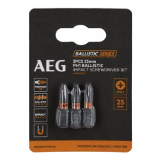Биты ударные 3 шт. PH1х25 мм AEG AAK253PH1 4932479167