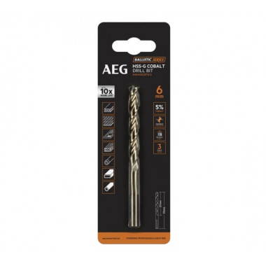 Сверло с кобальтом 6.0х93 мм AEG AAKHSSCBT6-0 4932479334