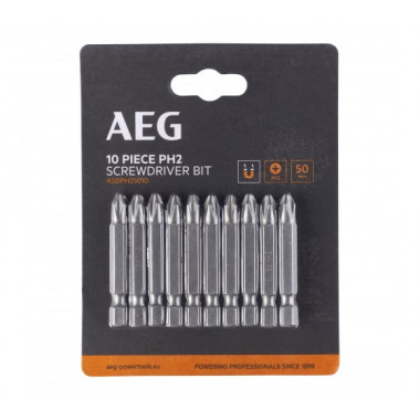 Биты 10 шт. РН2x50 мм AEG ASDPH25010 4932479504