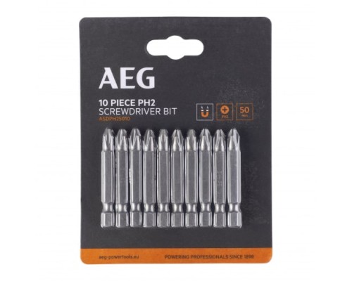 Биты 10 шт. РН2x50 мм AEG ASDPH25010 4932479504