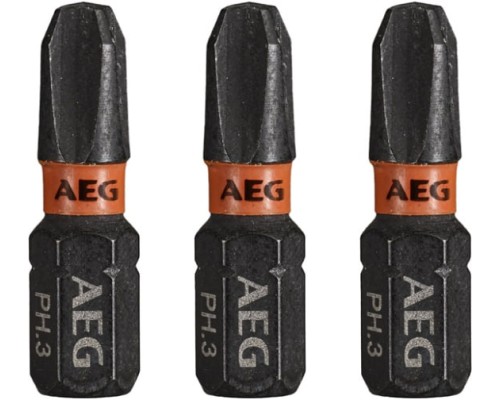 Биты ударные 3 шт. PH3х25 мм AEG AAK253PH3 4932479169