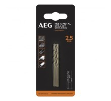 Сверла HSS-G 2 шт. 2.5 мм AEG AAKHSSG025 4932479305