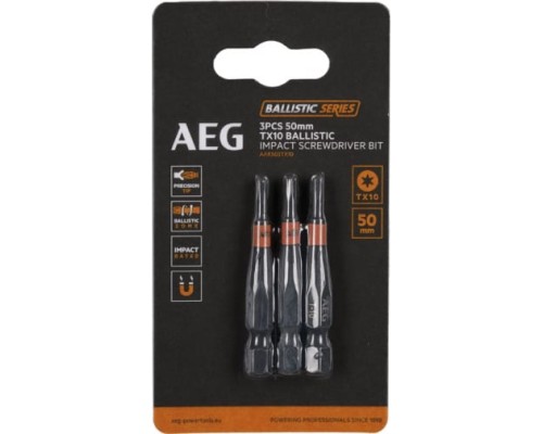 Биты ударные 3 шт. Tx10х50 мм AEG AAK503Tx10 4932479186