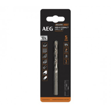 Сверло с кобальтом 5.0х86 мм AEG AAKHSSCBT5-0 4932479332