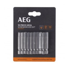 Биты 10 шт. Hex6x50 мм AEG ASDH65010 4932479528