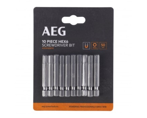 Биты 10 шт. Hex6x50 мм AEG ASDH65010 4932479528