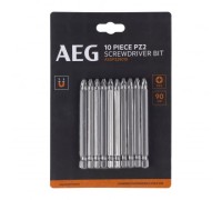 Биты 10 шт. РZ2x90 мм AEG ASDPZ29010 4932479518