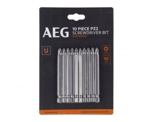 Биты 10 шт. РZ2x90 мм AEG ASDPZ29010 4932479518