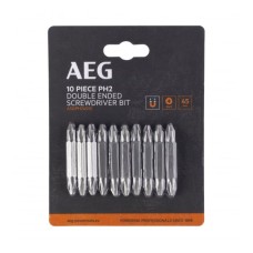 Биты двухсторонние 10 шт. РН2x45 мм AEG ASDPH24510 4932479515