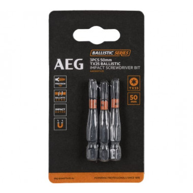 Биты ударные 3 шт. Tx25х50 мм AEG AAK503Tx25 4932479188