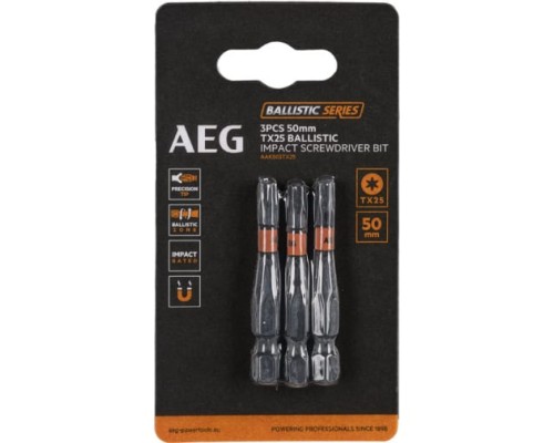 Биты ударные 3 шт. Tx25х50 мм AEG AAK503Tx25 4932479188