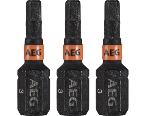 Биты ударные 3 шт. HEx3х25 мм AEG AAK253H3 4932479177