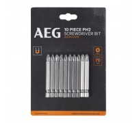 Биты 10 шт. РН2x70 мм AEG ASDPH27010 4932479507