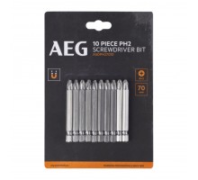 Биты 10 шт. РН2x70 мм AEG ASDPH27010 4932479507