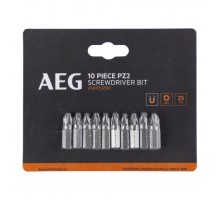 Биты 10 шт. РZ2x25 мм AEG ASDPZ22510 4932479522