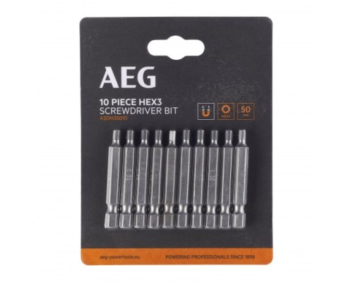 Биты 10 шт.Hex 3x50 мм AEG ASDH35010 4932479519