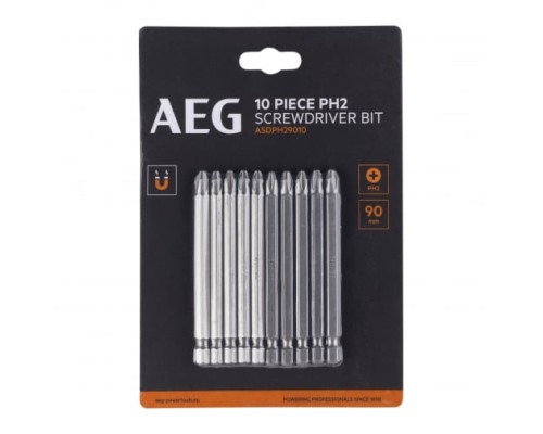Биты 10 шт. РН2x90 мм AEG ASDPH29010 4932479510
