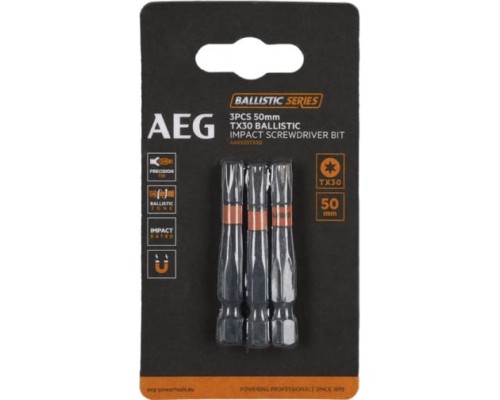 Биты ударные 3 шт. Tx30х50 мм AEG AAK503Tx30 4932479189