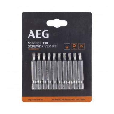 Биты 10 шт. T10x50 мм AEG ASDT105010 4932479521