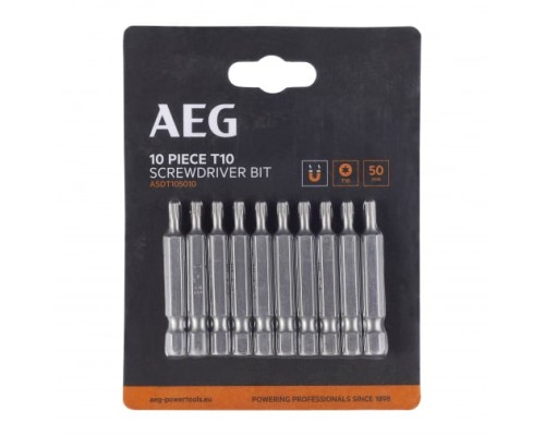 Биты 10 шт. T10x50 мм AEG ASDT105010 4932479521