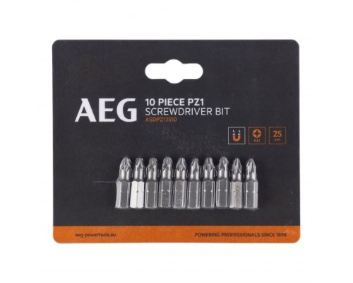 Биты 10 шт. РZ1x25 мм AEG ASDPZ12510 4932479523